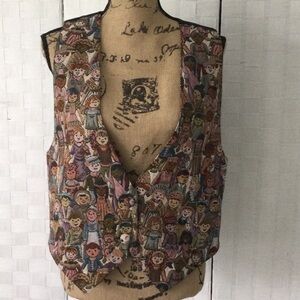 Ann Loy Original Vest I call it children of the world. Size L  NWOT #357
